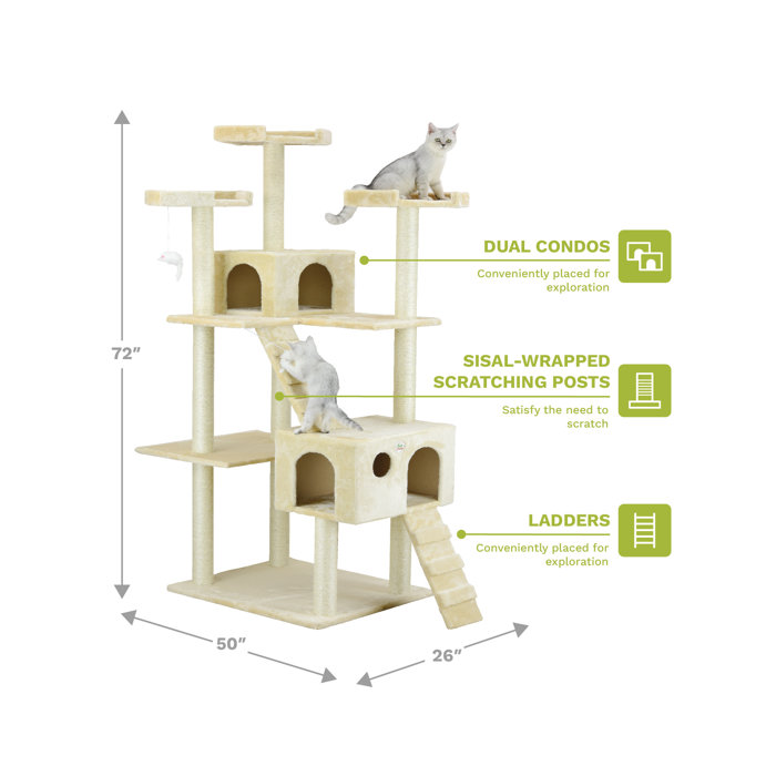 Go Pet Club 72" Cat Tree & Reviews Wayfair